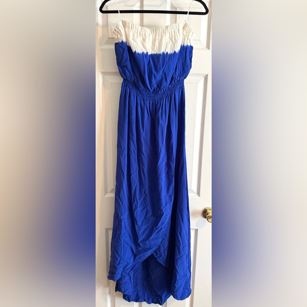 Calvin Klein Royal Blue strapless Maxi Dress